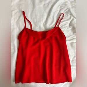 Topshop red cowl neck tank top